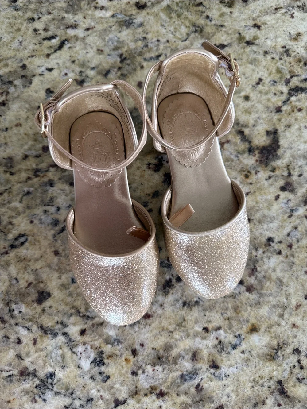 Gold sparkly Bibbidi Bobbidi Boutique girls shoes